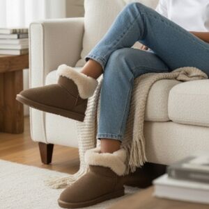 Bearpaw Women's Ankle Boots Size 8 Cream color